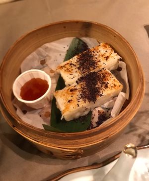 Tortino di daikon (spaziale!!)  at Xiang DimSum  in Padua