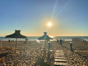 Beach in front of the restaurant  at Ô Playa in Agadir