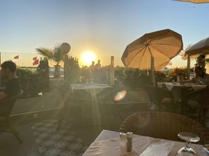 View from the diner table  at Ô Playa in Agadir