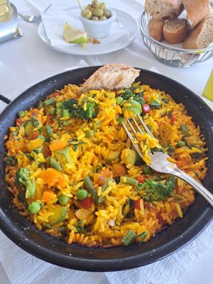 Veg Paella at Ô Playa in Agadir