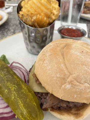 Impossible Burger and Fries  at Grand Floridian Cafe in Lake Buena Vista