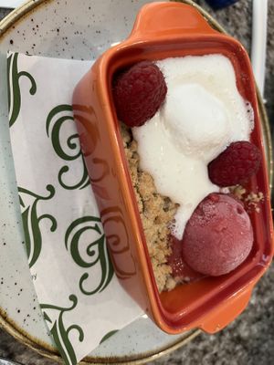 Seasonal Fruit Cobbler with Sorbet and “Creme"  at Grand Floridian Cafe in Lake Buena Vista