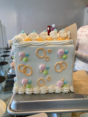 Dessert case at Frosty's Cake and Ice Cream in Lakewood