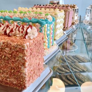 Cakes available by the slice! at Frosty's Cake and Ice Cream in Lakewood