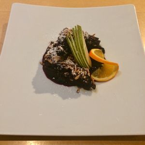 Vegan dessert at Gelbes Krokodil in Linz