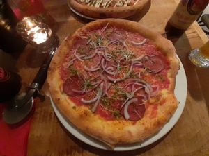 Papa Ronny pizza at Vegan Pizza Bar in The Hague