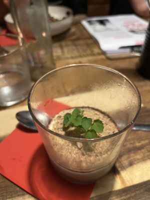 Dessert “coffee & crumble"  at Vegan Pizza Bar in The Hague