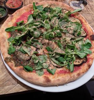 Garden at Vegan Pizza Bar in The Hague