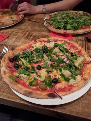 Artichoke pizza at Vegan Pizza Bar in The Hague