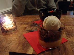 Vegan lemon curd, nicely balanced, very good! at Vegan Pizza Bar in The Hague