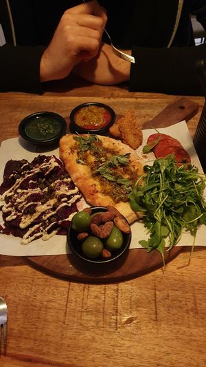 Antipasti platter at Vegan Pizza Bar in The Hague