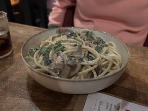Pasta Funghi.  at Vegan Pizza Bar in The Hague