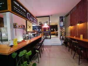 Interior front area at Vegan Pizza Bar in The Hague