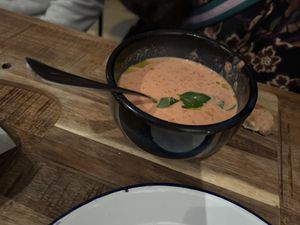 Tomato soup  at Vegan Pizza Bar in The Hague