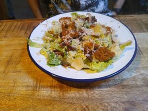 Entree-sized Ceasar salad at Vegan Pizza Bar in The Hague