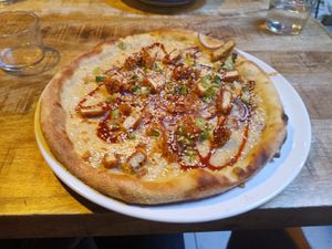 Korean pizza at Vegan Pizza Bar in The Hague