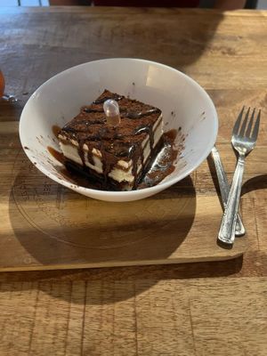 tiramisu at Vegan Pizza Bar in The Hague
