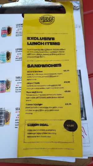 Lunch menu! at Vegan Pizza Bar in The Hague