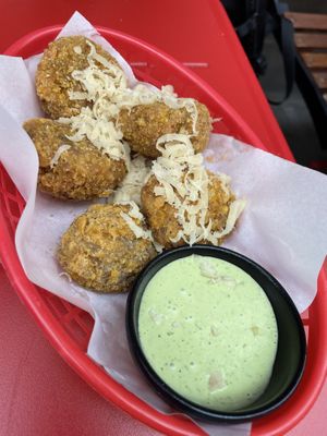 Risotto balls  at Vegan Pizza Bar in The Hague