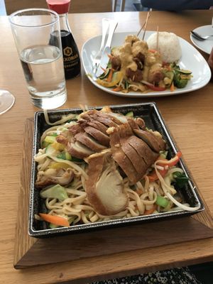 Vegan Duck and Satay Skewers at Azuma in Linz