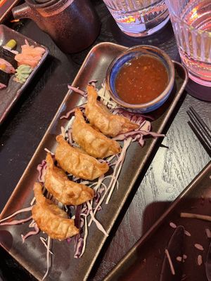 Vegan gyozas   at Drgnfly in Poole