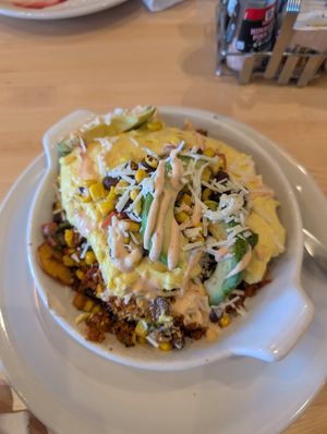 Plant Based Chorizo Skillet (after I ate a little bit) at WHOLEY GRANOLY in Bolingbrook