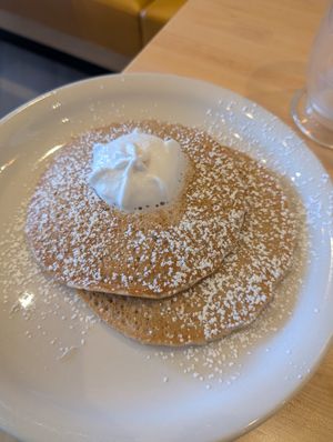 Vegan & GF pancakes (came with the skillet) at WHOLEY GRANOLY in Bolingbrook