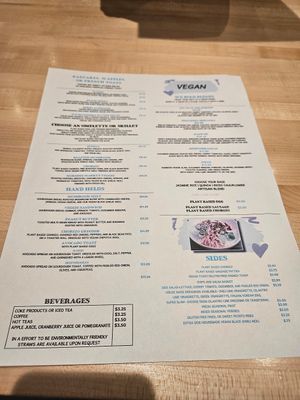 Vegan menu at WHOLEY GRANOLY in Bolingbrook