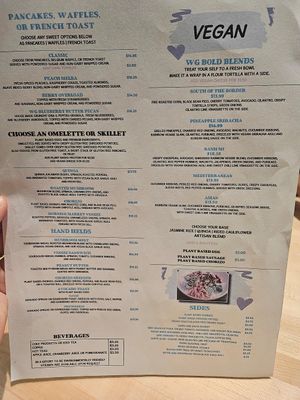 Vegan menu at WHOLEY GRANOLY in Bolingbrook
