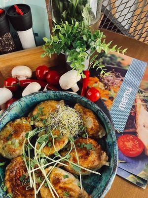 Pierogi wegańskie z ziemniakami i tofu  at Pierogi i Naleśniki Bistro Cefe in Karpacz