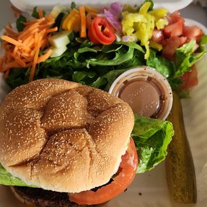 Vegan burger  at CoKiea's Kitchen in Portland