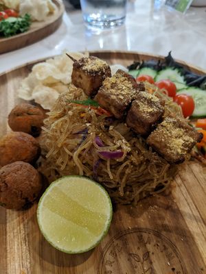Asian pan noodles at Green Earth in Dubai