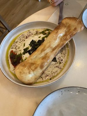 Hummus mushroom best we ever ate 😍  at SHOSH in Lisbon