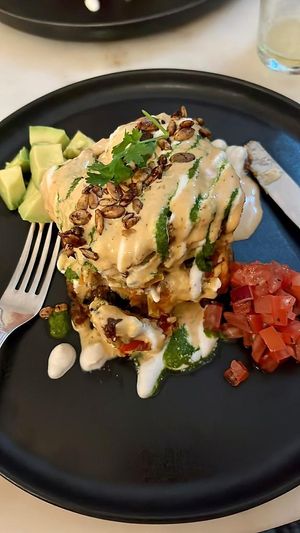 Enchilada Cassarole - so pure and good! ☺️  at SHOSH in Lisbon