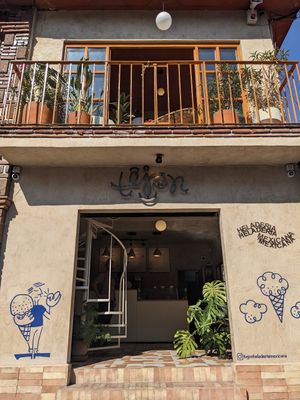 From the outside at Tejón Heladería Mexicana in Tepoztlan