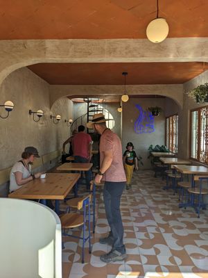 Upstairs at Tejón Heladería Mexicana in Tepoztlan