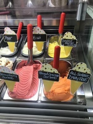 dairy-free sorbets! at Caffe Romeo in Charleston