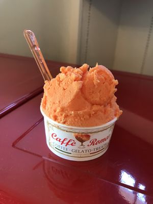 blood orange sorbet  at Caffe Romeo in Charleston