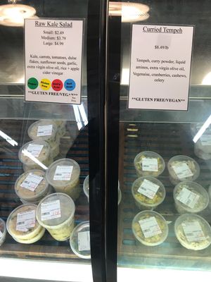 Vegan deli salads at Natural Living Center in Bangor