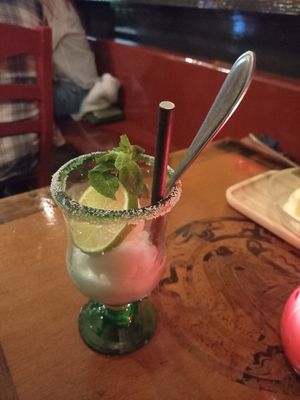 Frozen Mojito, lemon sorbet with rum at Tortillas in Eindhoven
