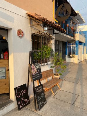   at Mole's Pizza in Puerto Vallarta
