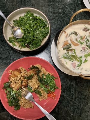 Pork belly and coconut soup  at Baanying's Plant-Based Ying's Garden  in Bangkok