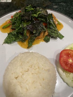 Mock meat curry   at Baanying's Plant-Based Ying's Garden  in Bangkok