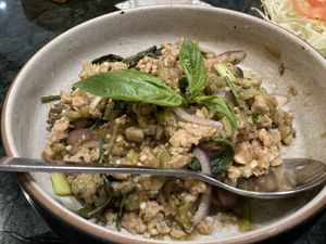 Eggplant salad  at Baanying's Plant-Based Ying's Garden  in Bangkok
