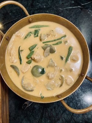 Red curry with bean curd   at Baanying's Plant-Based Ying's Garden  in Bangkok