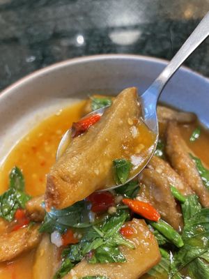 Close-up fish  #Veganuary at Baanying's Plant-Based Ying's Garden  in Bangkok