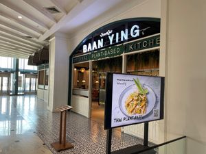 Here is the restaurant  at Baanying's Plant-Based Ying's Garden  in Bangkok