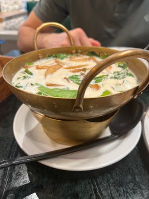 Coconut soupp  at Baanying's Plant-Based Ying's Garden  in Bangkok