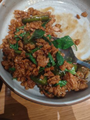 Eggplant dish👍🏽 at Baanying's Plant-Based Ying's Garden  in Bangkok