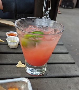 watermelon margarita at Rocket Taco in Freeland